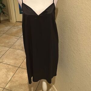 Bruno Manetti Slip Dress Black Spaghetti Strap Italian Minimalist Chic LBD NWT